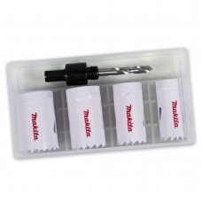 Набір коронок HSS-Bi-Metal (22, 25, 29, 32 мм) з перехідником, MAKITA, D-33641