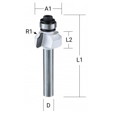 Фреза фігурна з підшипником Makita 19x9,5x51,6 мм D-48446