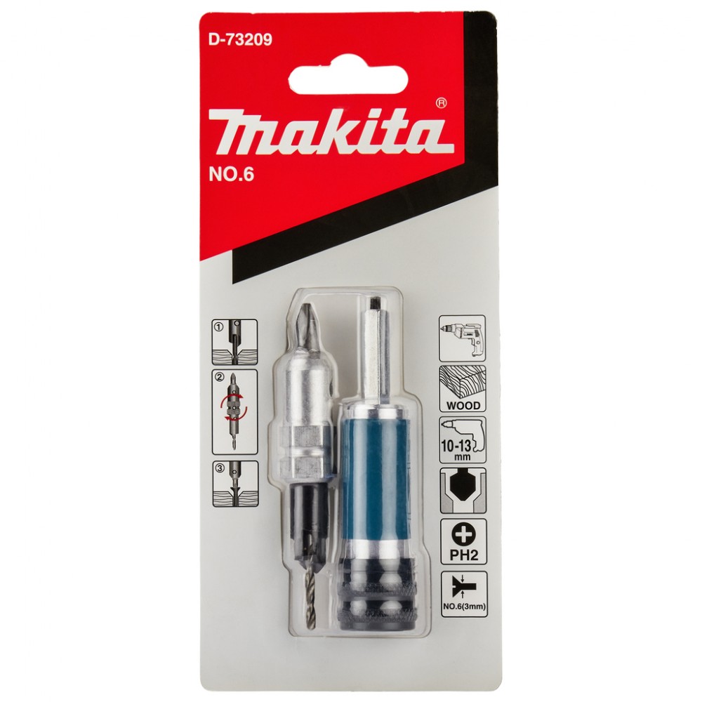 Свердло Makita No.6 (M3), біта 2,4 мм PH2 D-73209 Свердло Makita No.6 (M3), біта 2,4 мм PH2 D-73209