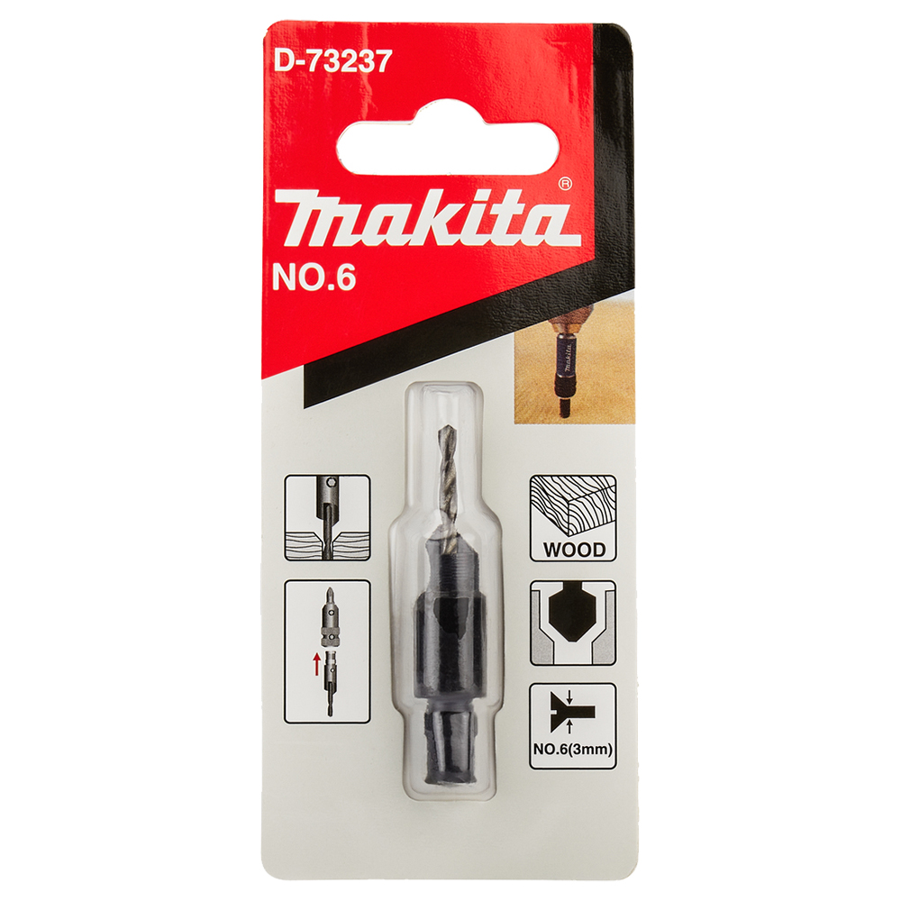 Свердло-зенкова із бітою Makita No.6 M3 D-73237 Свердло-зенкова із бітою Makita No.6 M3 D-73237