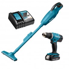 Набір iнструменту Makita LXT акумуляторний дриль-шурупокрут DDF453SYX5 та пилосос DCL180Z