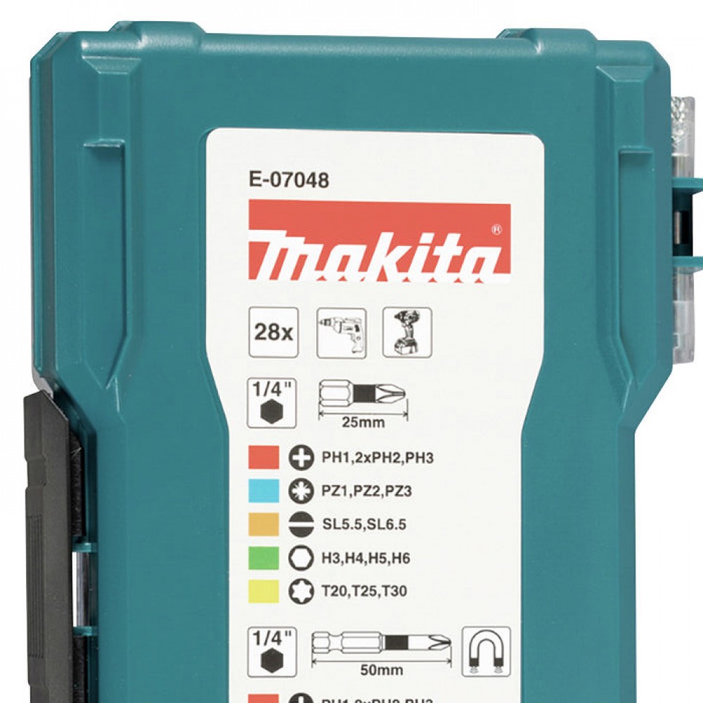 Набір ударних біт IMPACT BLACK Makita 28 шт e-07048 Набір ударних біт IMPACT BLACK Makita 28 шт e-07048