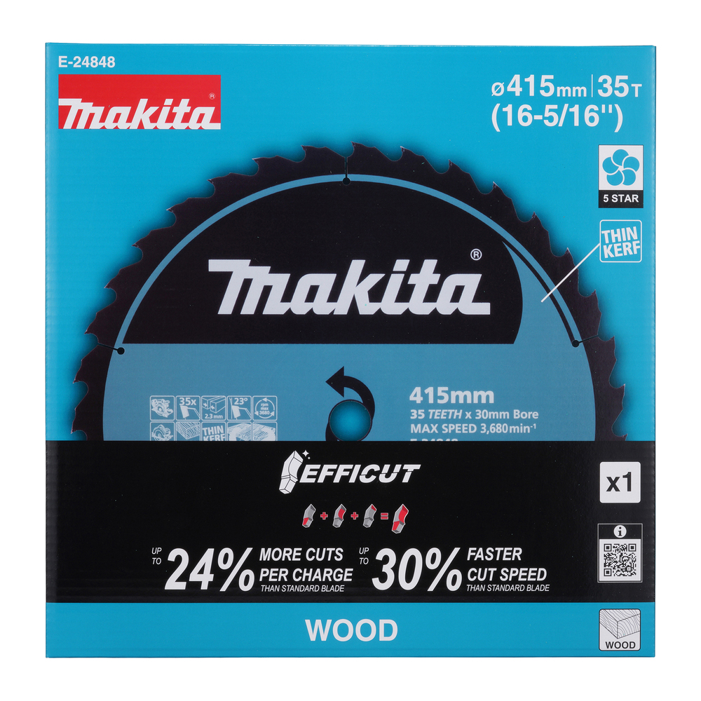 Диск пиляльний по деревині Efficut Specialized 415x30 35T, MAKITA , E-24848 Диск пиляльний по деревині Efficut Specialized 415x30 35T, MAKITA , E-24848