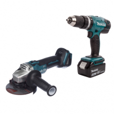 Набір Акумуляторний дриль-шурупокрут MAKITA DHP453RFX8 +Акумуляторна кутова шліфмашина Makita DGA504Z