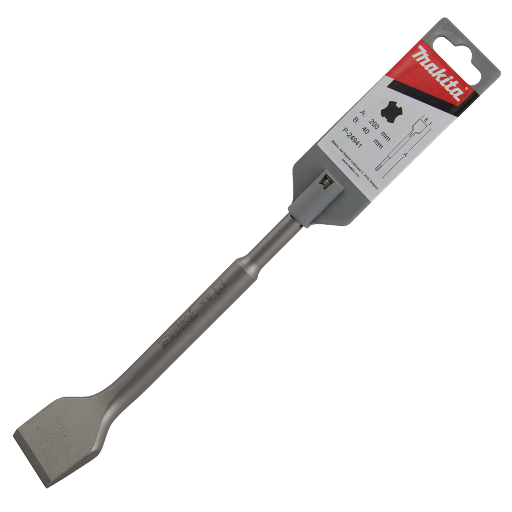 Долото широке вигнуте Makita для SDS-PLUS 40x200 мм Долото широке вигнуте Makita для SDS-PLUS 40x200 мм