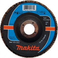 Пелюстковий шліфувальний диск для сталі корунд Makita K 80 180х22,23 мм, P-65274