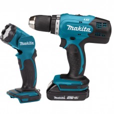 Набір інструментів дриль-шурупокрут Makita LXT DDF453SYX5 та акумуляторний ліхтар Makita LXT DML815