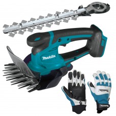 Набір акумуляторні ножиці для трави + ніж кущоріз MAKITA LXT DUM604ZX та професійних рукавичок