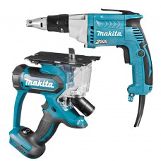 Набір інструменту Makita акумуляторна ножівка по гіпсокартону DSD180Z та шурупокрут по гіпсокартону FS2300