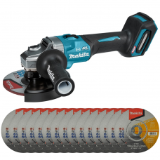Акумуляторна кутова шліфмашина MAKITA XGT GA035GZ + D-75546 25шт