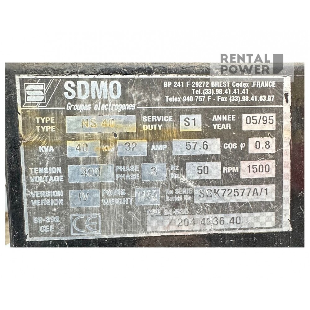 Генератор дизельний SDMO NS40 (32кВт) Генератор дизельний SDMO NS40 (32кВт)