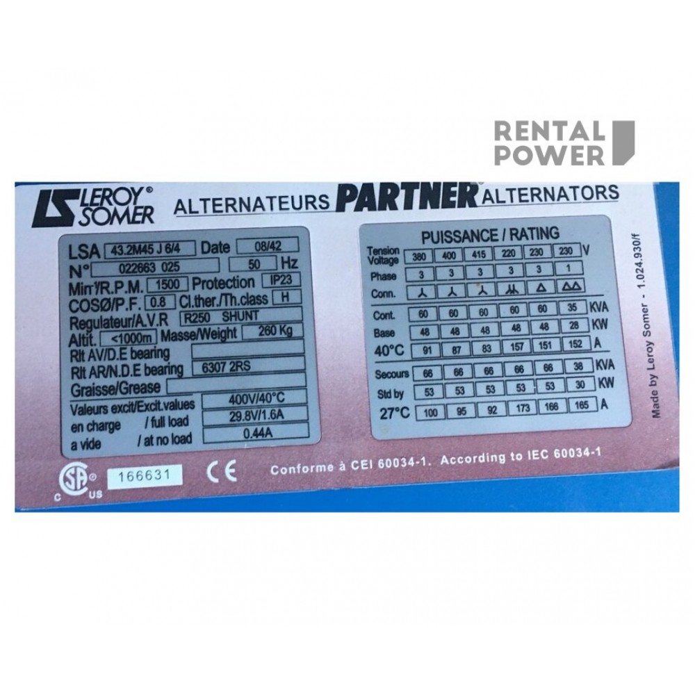 Генератор дизельний SDMO J66 (48кВт) з напрацюванням Генератор дизельний SDMO J66 (48кВт) з напрацюванням