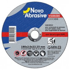 Диск відрізний по металу NovoAbrasive STANDARD 41 14А, 180х2х22.23 мм (NAB18020)