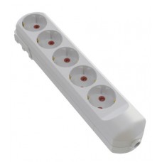 Колодка мережева VIROK: з 5 гніздами із заземленням