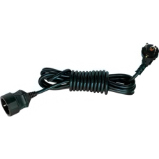 Подовжувач мережевий VIROK: l= 10 м, з 1 гніздом із заземленням, чорний(садовий)