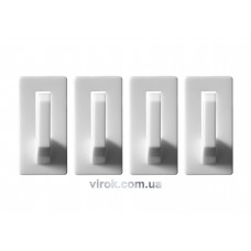 Гачки настінні VOREL самоклеючі, набір 4 шт.