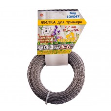 Жилка для тримера "Подвійна з кордом"  TM VIROK : Ø= 2.7 мм, l= 15 м