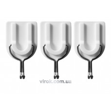 Гачки настінні VOREL самоклеючі, набір 3шт