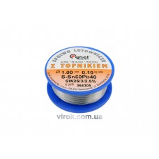 Припій Sn60-Pb40 дротяний на котушці VOREL 1 мм 100 г