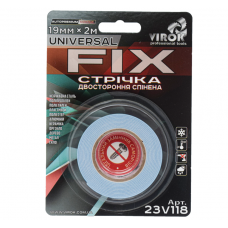 Стрічка 2-стороння спінена Universal Fix: 19 мм х 2 м