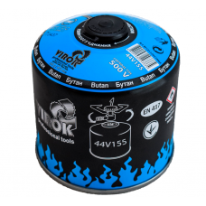 Балон газовий 1-разовий VIROK з різьбою 500g/870ml. для плит/кемпінгу (EN417) BUTAN [12]