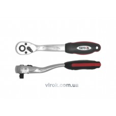 Тріщатка 1/4" з вигнутою ручкою YATO 145 мм 72 зубці