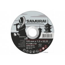 Диск відрізний по металу та нержавіючій сталі SAMURAY ТМ "VIROK" Ø= 125 х 22.23 мм t=1.2 мм
