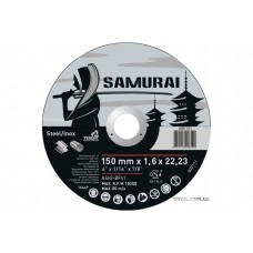 Диск відрізний по металу та нержавіючій сталі SAMURAY ТМ "VIROK"; Ø= 150 х 22.23 мм t=1.6 мм
