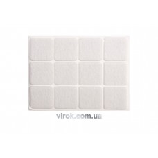 Протектор самоклеючий повстяний VOREL, 28х28мм, набір 12шт. [60/720]