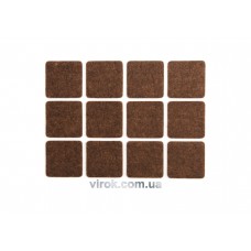 Протектор самоклеючий повстяний VOREL, 28х28мм, набір 12шт. [60/720]