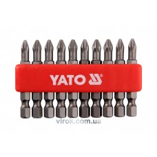 Насадка викруткова YATO 1/4" хрестова PН2 х 50 мм 10 шт