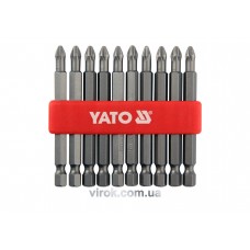 Насадка викруткова YATO 1/4" хрестова PН2 х 75 мм 10 шт