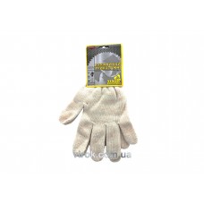 Рукавиці трикотажні білі (5 ниток; 70%- бавовна, 30%- поліестер) розмір 10