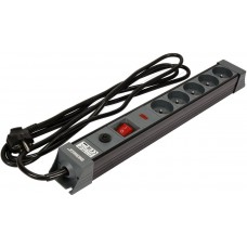 Подовжувач мережевий STHOR: l= 3 м, колодка- 5 гнізд і вмик, 3-жильний Ø=1,5 мм², з заземл. і захист