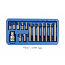 Набір насадок викруткових VOREL 1/2" TORX T20-T55 15 шт