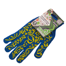 Рукавиці садові жовті з ПВХ (10 клас, 40% - бавовна, 60% - поліестр) розмір 8