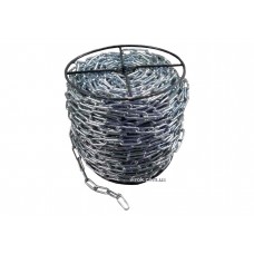 Ланцюг з довгою ланкою оцинкований ТМ "VIROK" DIN 5685C; Ø= 5 мм, 25 кг, l= 62 м ± 1,0% (TR)