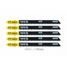 Полотно для електролобзика (дерево) YATO HCS 10 TPI 100 мм 5 шт