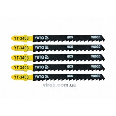 Полотно для електролобзика (дерево) YATO HCS 6TPI 100 мм 5 шт