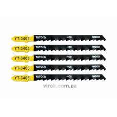 Полотно для електролобзика (дерево) YATO HCS 6TPI 100 мм 5 шт