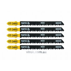 Полотно для електролобзика (дерево) YATO HCS 8TPI 100 мм 5 шт