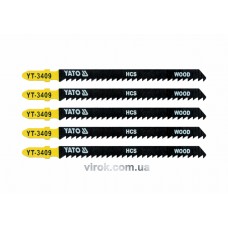 Полотно для електролобзика (дерево) YATO HCS 8TPI 115 мм 5 шт