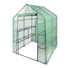 Міні-теплиця присадибна складана FLO, 8 полиць, 143х 143х 195 см з плівкою ПВХ