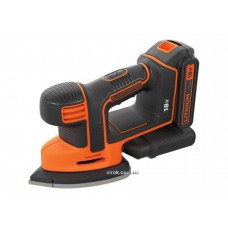 Шліфмашина вібраційна акумуляторна Black+Decker Li-Ion 18 В