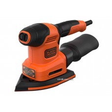 Шліфмашина 4-режимна Black+Decker 200 Вт 13000 об/хв зі змінними платформами і пилозбірником