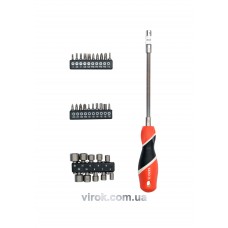Викрутка-тримач з гнучким стержнем YATO з насадками 1/4" 31 шт