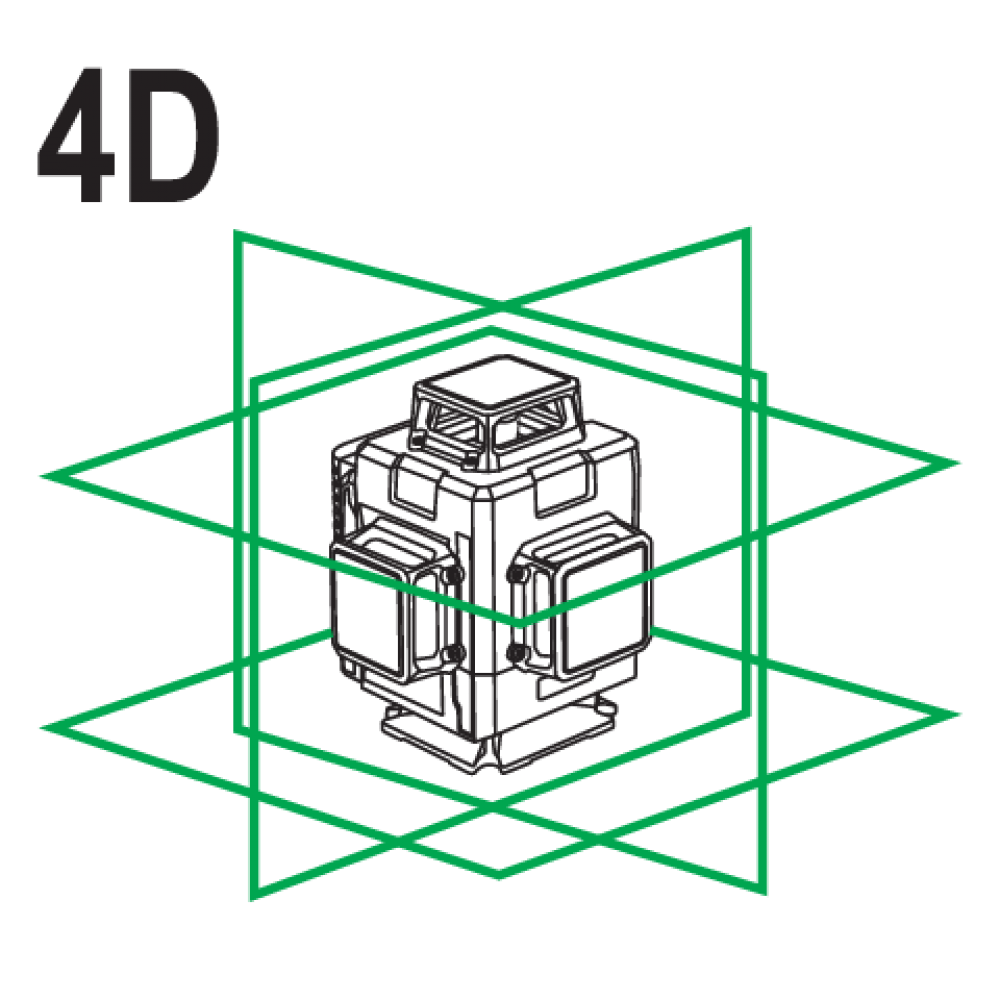 Рівень лазерний на 4-площини зелен пром YATO YT-30417 Рівень лазерний на 4-площини зелен пром YATO YT-30417