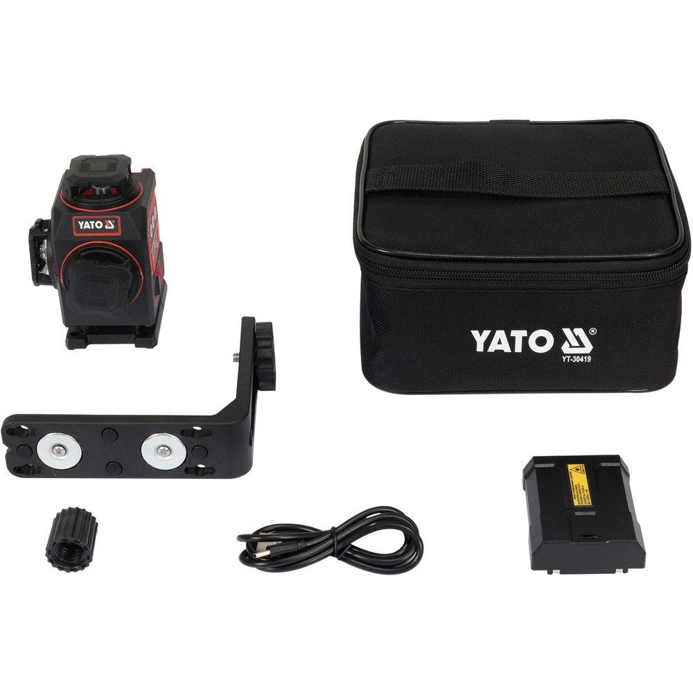 Рівень лазерний на 4-площини зелен пром YATO YT-30419 Рівень лазерний на 4-площини зелен пром YATO YT-30419