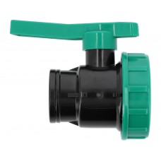 Кран кульовий до водяних пластикових труб  Ø= 5/4" Х 5/4" F/F-різьб FLO з поліпроп, для тиску 16Bar
