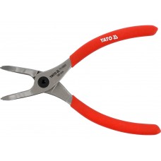 Щипці SEGERA для стопорних кілець YATO гнуті під 45° стискні, l= 180 мм, розвід- 19-60 мм [6/48]